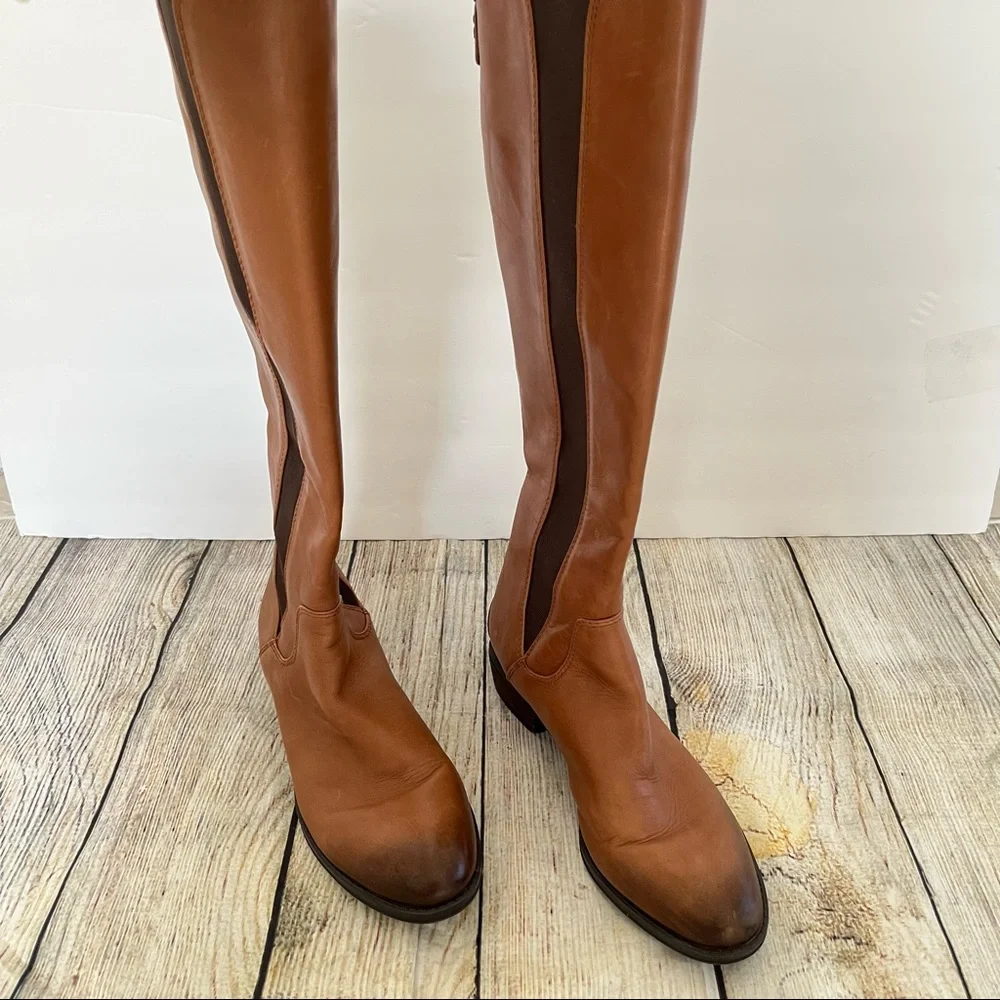 Sam Edelman Tobacco Riding Boots with Elastic Size 6.5